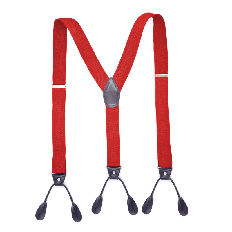 Picture of Cross-border supply adult men's leisure straps Y-shaped 6-clip elastic suspenders spot men suspenders