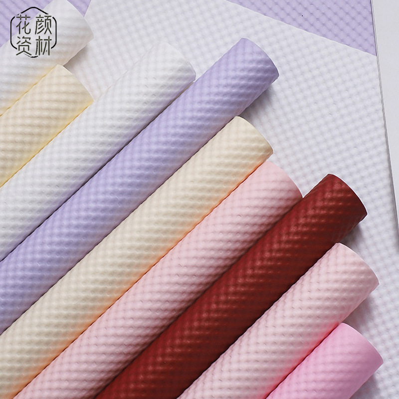 Flower Material Art Fenghua Paper Wave Dot Three-dimensional Embossed Paper Waterproof Wrap Flower Paper Puff Embossed Paper Flower Packaging