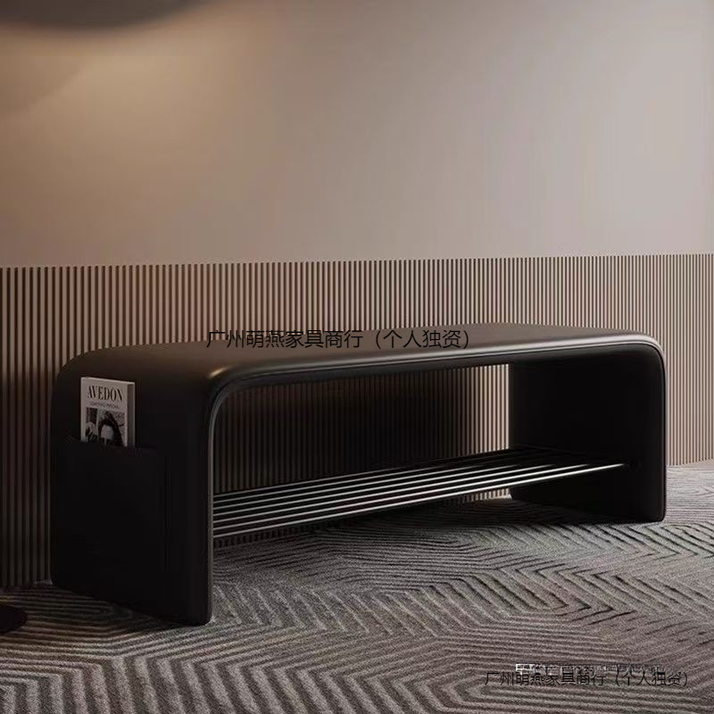 Light luxury luxury high-end shoe changing stool can be seated at the door, home shoe stool, shoe cabinet integrated into the house, long bed stool