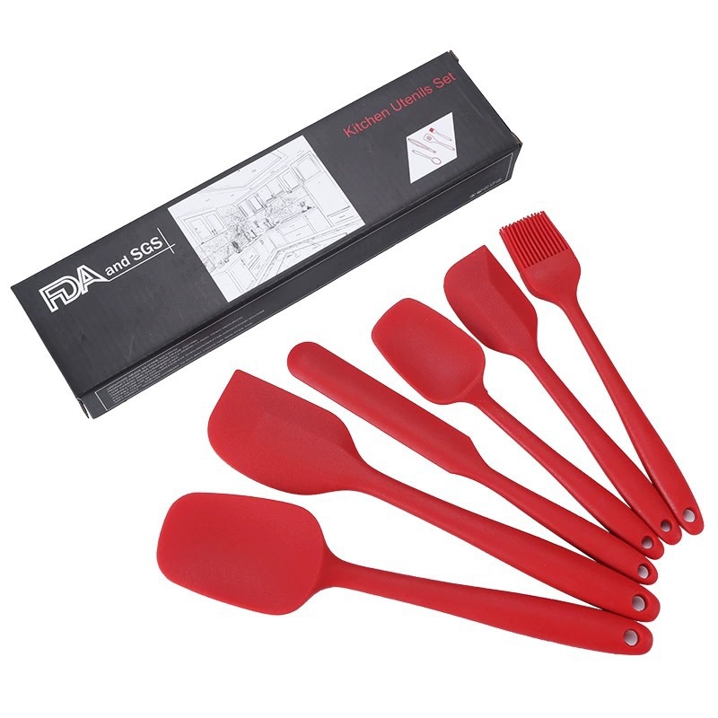 Picture of In stock kitchen baking cream Spatula Silicone six-piece baking scraper silicone brush baking suit small scraper