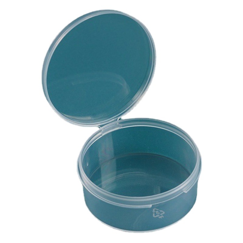 Transparent PP plastic box round fish hook box beaded jewelry storage box Plasticine Crystal mud packaging box flip