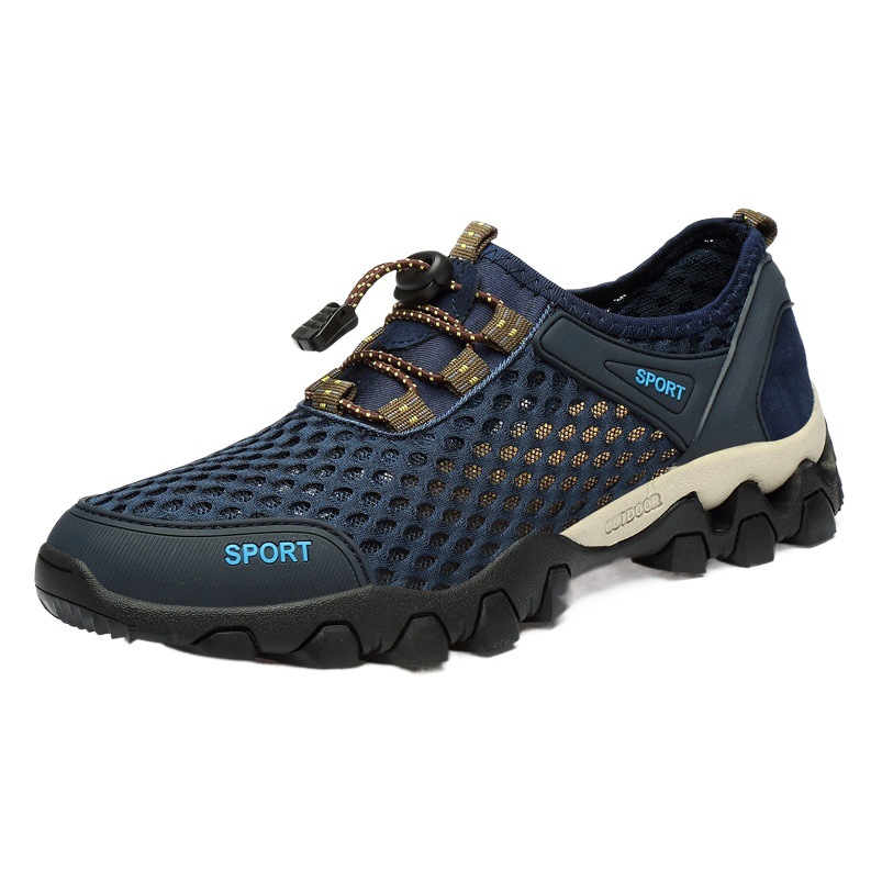 Summer Mesh Breathable Men's Shoes Mesh Mountaineering Shoes Outdoor Hiking Shoes Lightweight Travel Shoes Comfortable All-match Sneakers