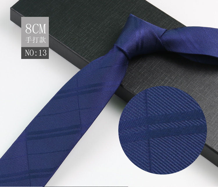 Picture of Men's Tie Business Shirt Stripesd Security Professional Formal Wear Wholesale Plus Logo Manufacturer 8cm Hand-Made