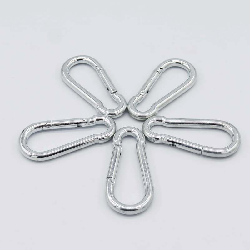 Gourd-type carabiner No. 7 galvanized load-bearing buckle iron safety lock non-stainless steel hook hanging buckle wholesale