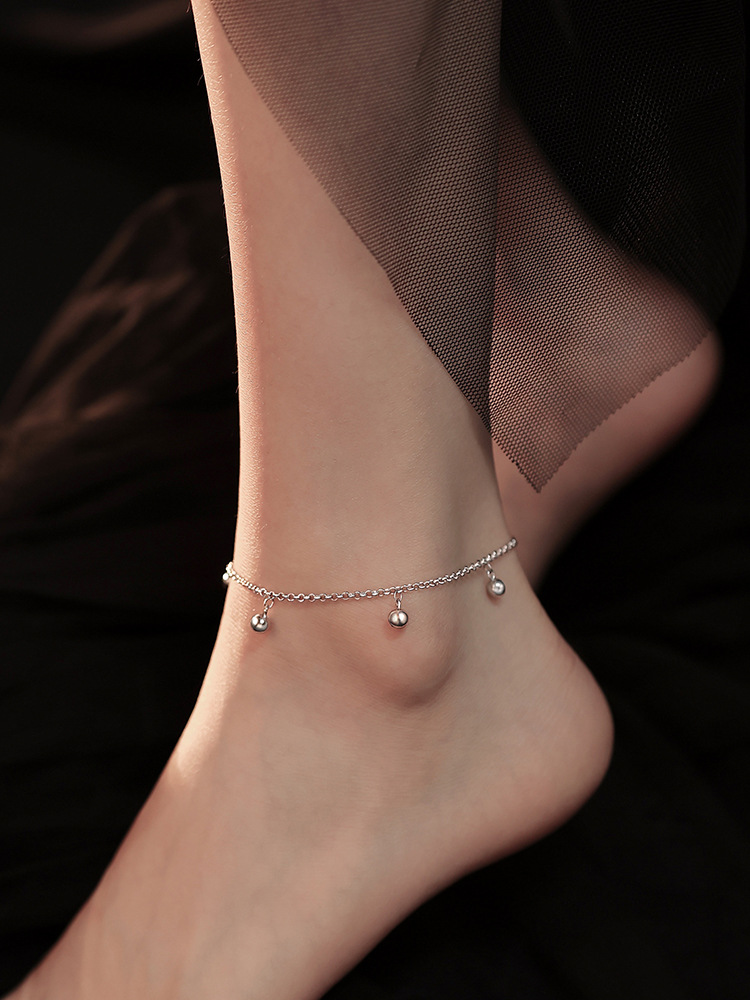 [Muxi] Original Bell Anklet for Women 2021 New Trendy Ancient Style Simple Design Cold Style Summer Anklet