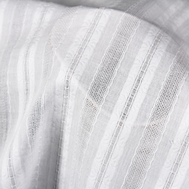 Picture of Pure Cotton solid color jacquard clothing fabric summer women's dress children's clothing fabric wholesale