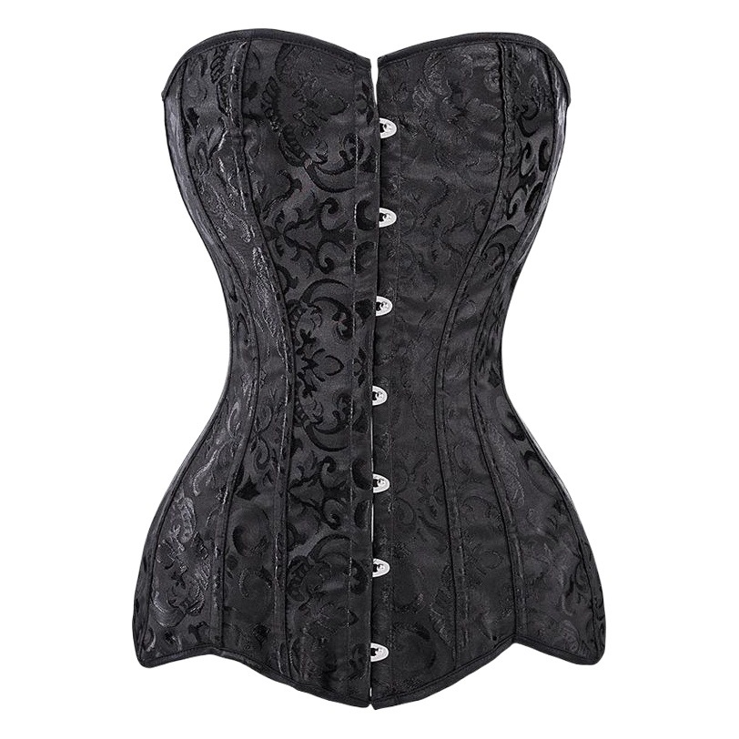 Jacquard Corset European and American Palace Amazon Aliexpress Ebay Hot Selling Steel Bone Corset Long Belly Corset