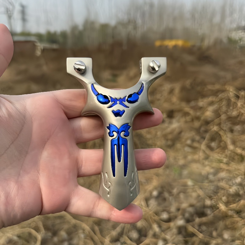 Picture of New colorful demon monster slingshot aluminum alloy stainless steel titanium alloy bomb outdoor high precision special bow