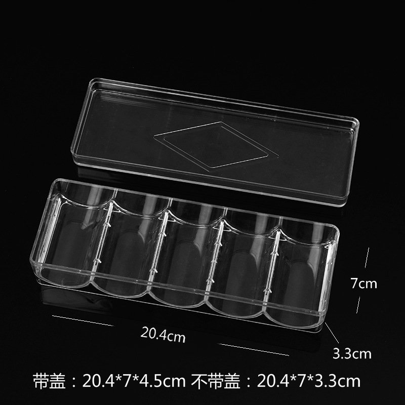 Picture of Can hold 100 chip box Texas Hold'em transparent card plate chip rack integral coin storage box code box