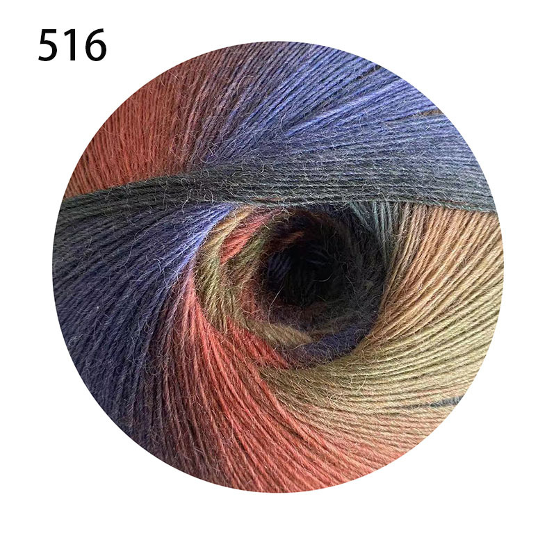 Picture of 1000 m Magic Ball Rainbow Wool Wool Wool Hand-Woven Crochet Shawl Hat Scarf Coat Coarse Baby Wool Ball
