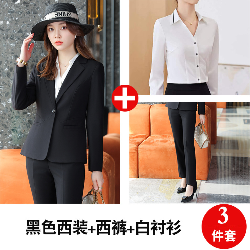 Picture of Professional long-sleeved suit women's suit elegant winter thick fashion hotel front desk work clothes formal wear jewelry shop work clothes