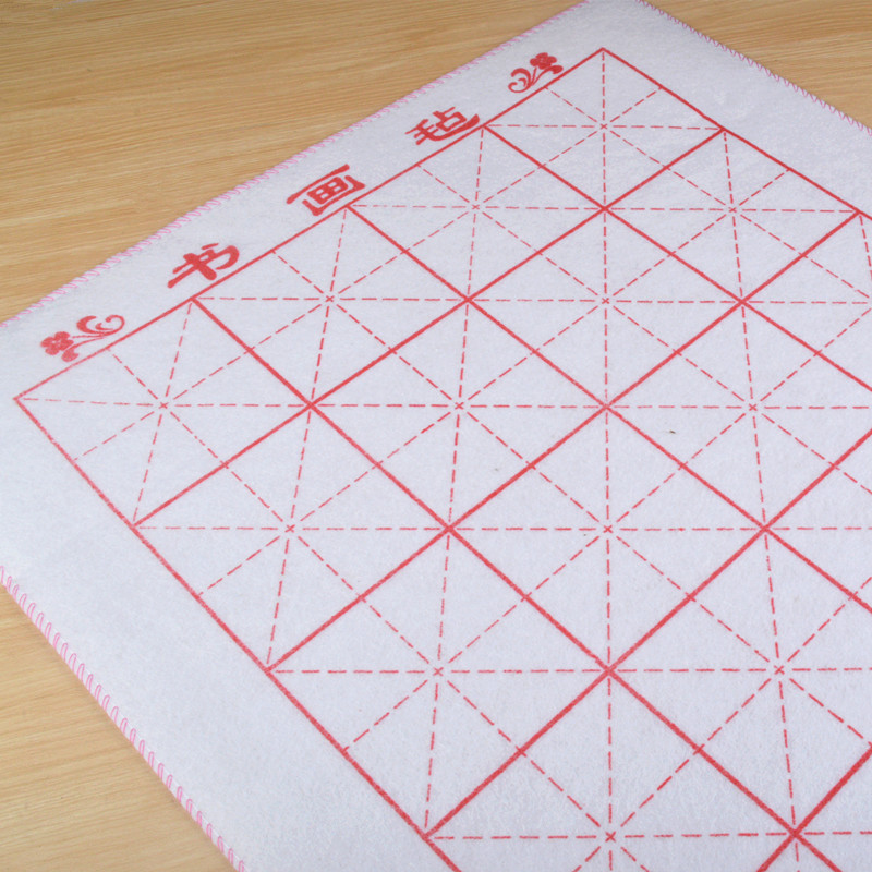 Picture of 50*50cm thick calligraphy and painting felt wool painting pad 50*70cm meter lattice calligraphy felt student wool pad