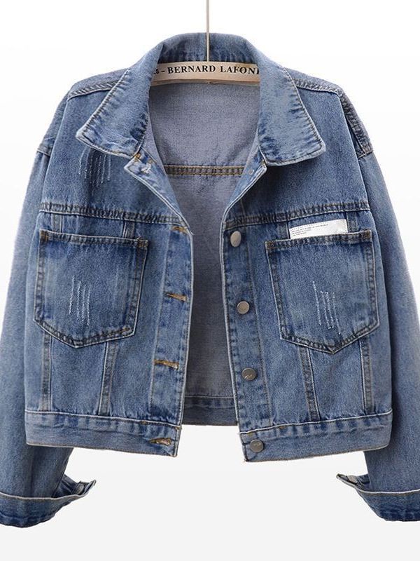 AliExpress Amazon popular wish new Denim coat women's all-match jacket loose slimming top