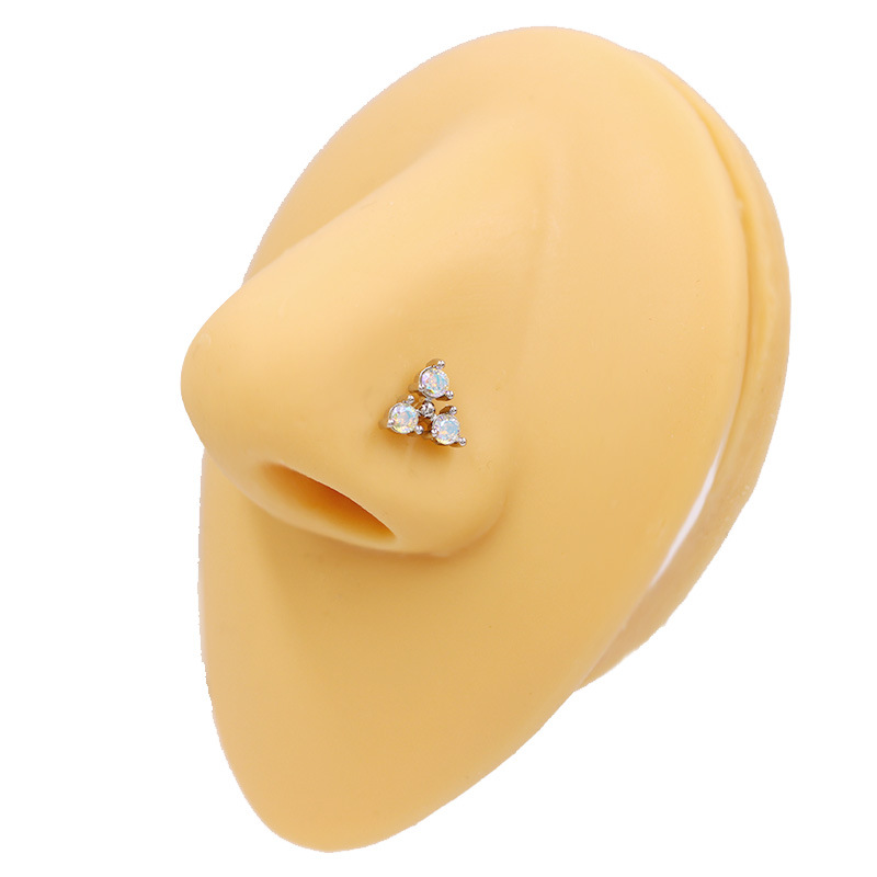 Picture of Gabe Europe and the United States cross-border heart pendant zircon puncture nose nail bee nose ring L rod nose nail puncture factory outlet