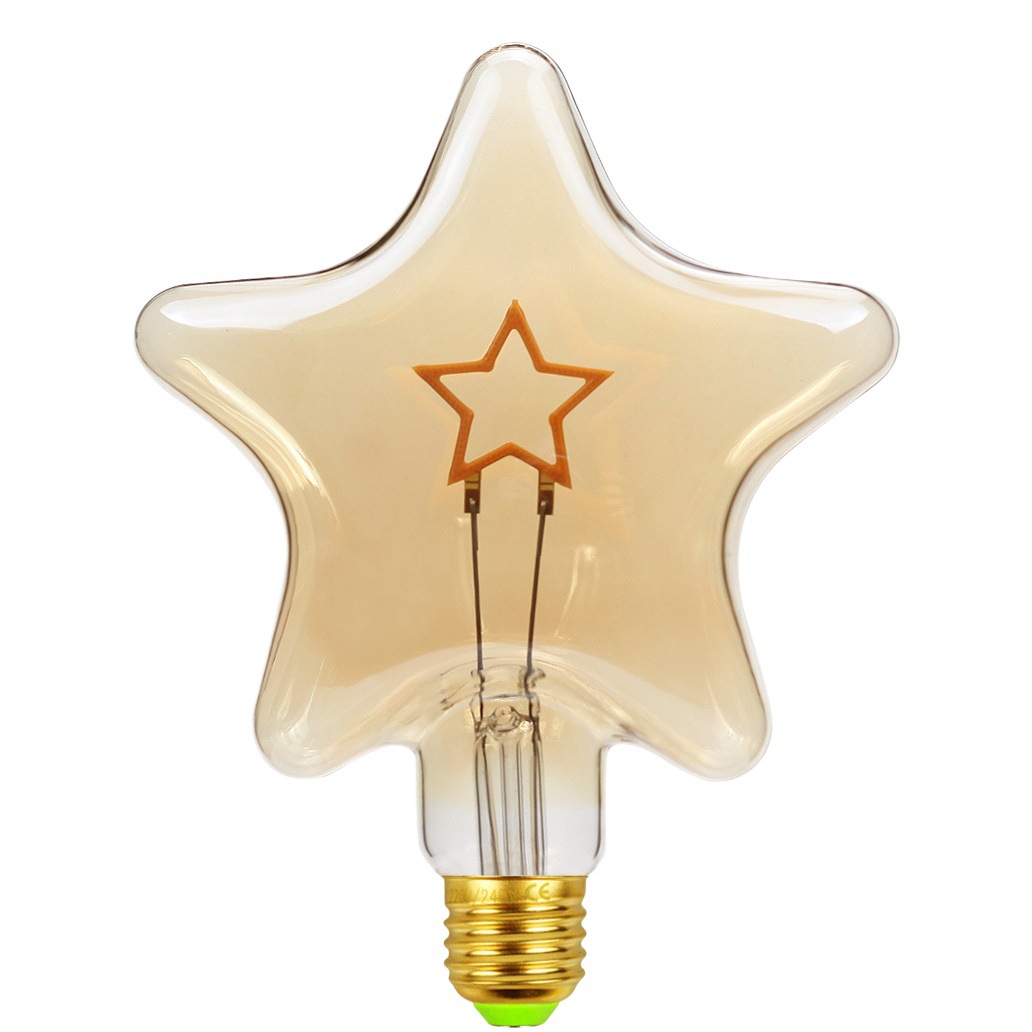 Vintage Edison light bulb LED Flexible Filament special-shaped creative decorative lighting tea warm light antique styling lamp