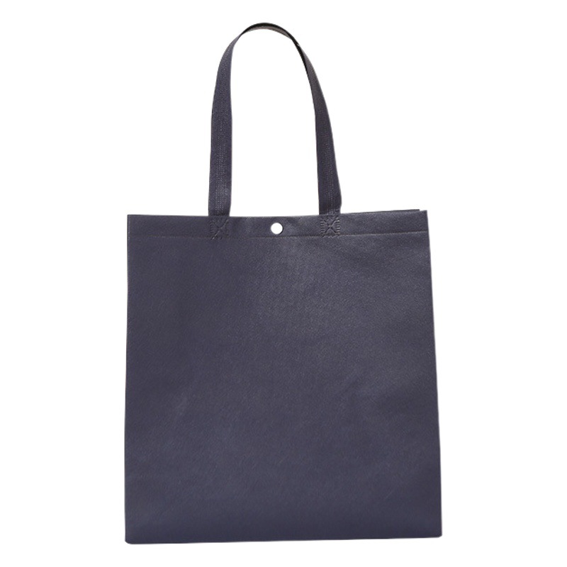Black hidden buckle environmental protection non-woven clothing store shoulder bag women's bag packaging shopping bag customization