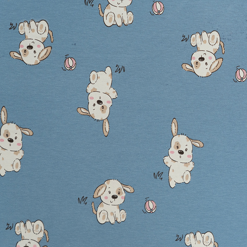 Picture of Lycra Cotton Pull Frame Spandex Jersey Printed Infant Stretch Knitted Cloth Children's Underwear T-Shirt Short-Sleeved Fabric