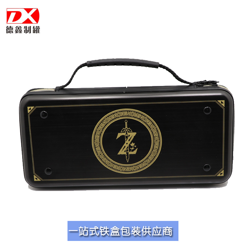 New Portable Zipper Iron Box Personalized Tinplate Zipper Packaging Box Rectangular Zipper Jar Portable Jar