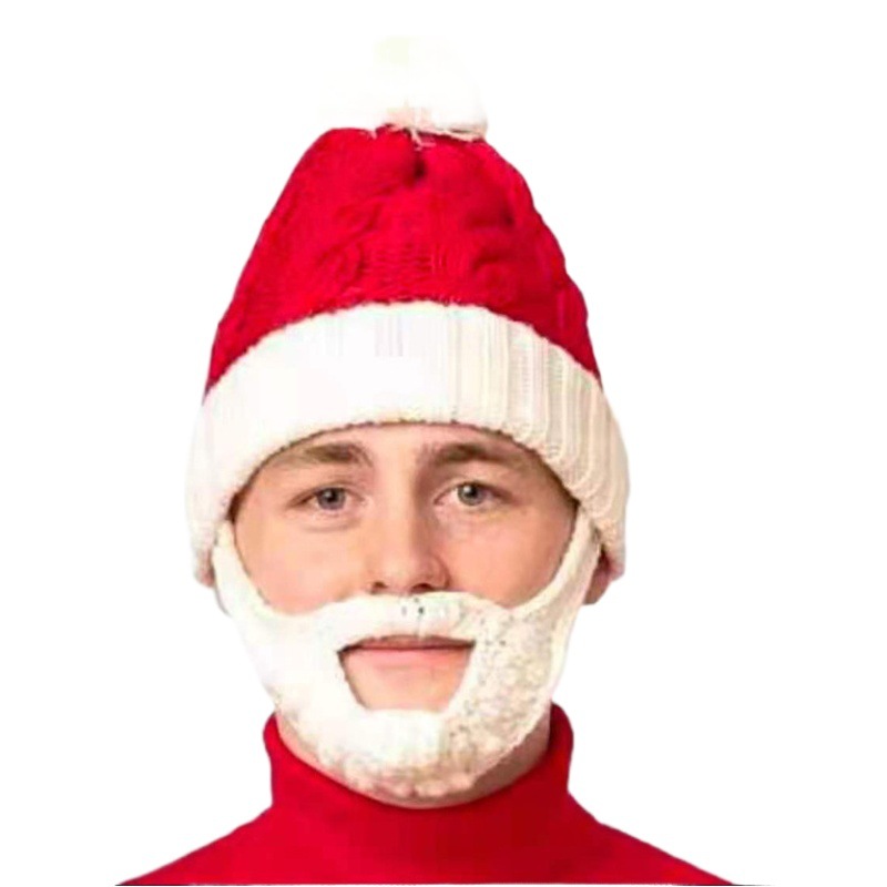 Christmas Red White Cap Santa Wool Hat Christmas New Year Decorative Christmas Hat