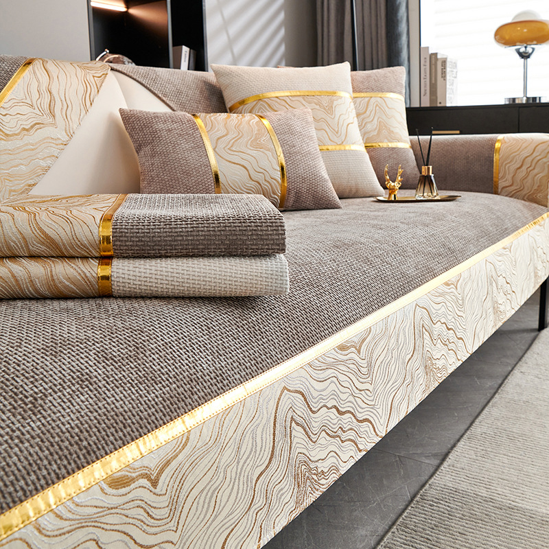Light Luxury and High-End Chenille Sofa Cushion, Universal for All Seasons, 2025 New Sofa Cover, Non-Slip Seat Cushion