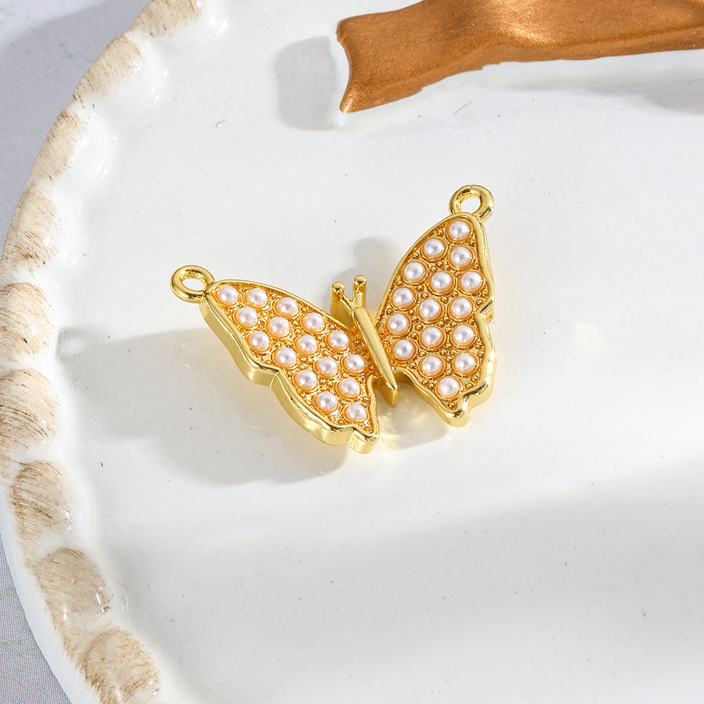 Picture of Cross-border Hot Fashion Zircon Bow Double Hole Connector Bracelet Necklace DIY Jewelry Handmade Accessories