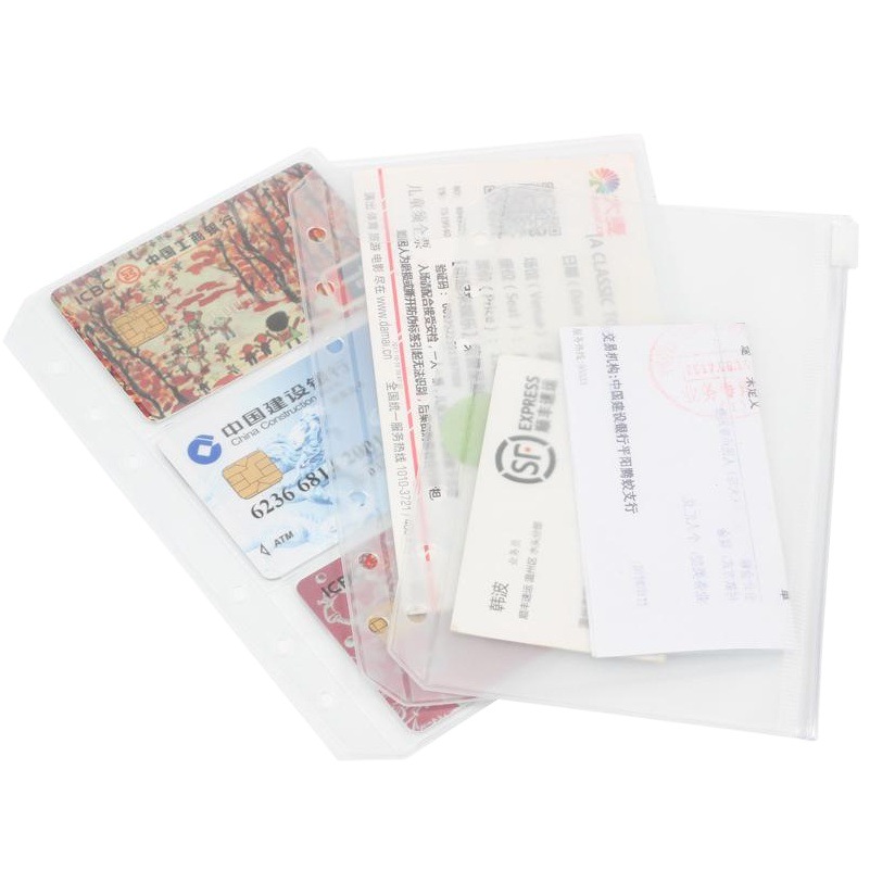 Picture of PVC transparent bag A6 hand account book A5 storage file bag information bag notepad business card book B5 loose-leaf bag