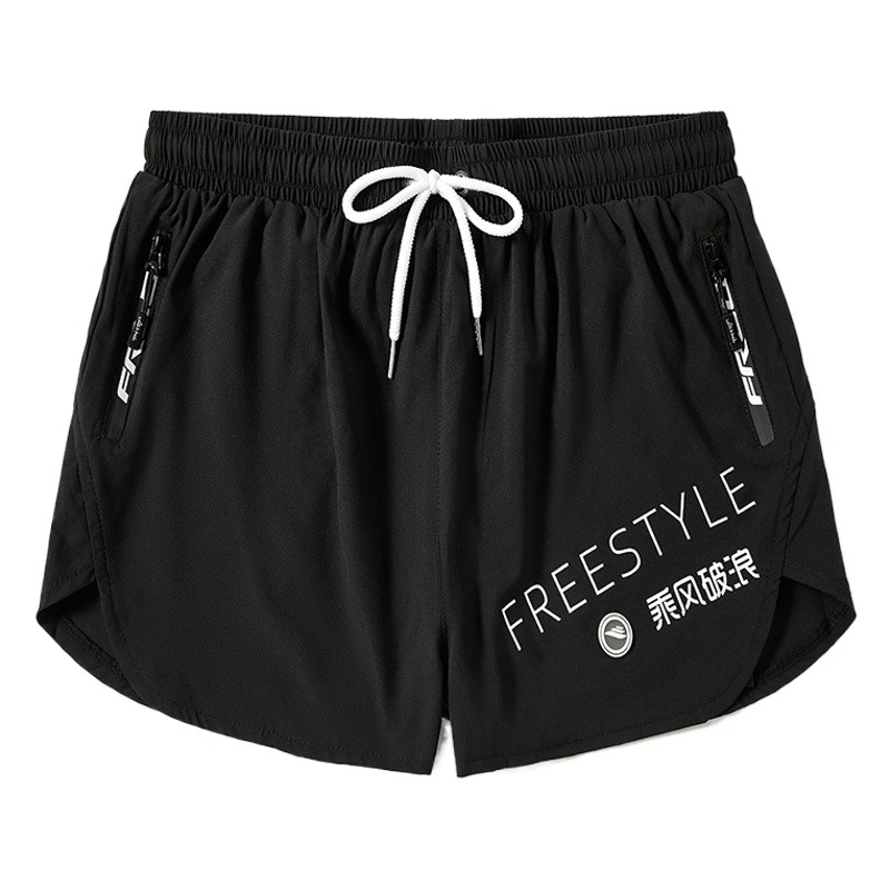 Wholesale swimming trunks men's anti-embarrassment professional elastic quick-drying loose large size double-layer boxer swimming trunks hot spring pants