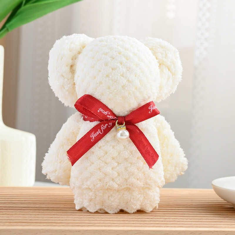 Picture of Coral fleece pineapple Pearl bear towel gift small gift 30*30 opening gift welfare gift