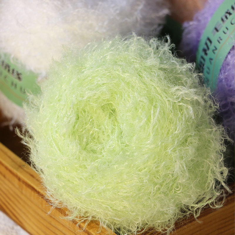 Picture of Wholesale sheep roll wool ball special thread doll plush wool teddy roll wool hand woven fancy thread