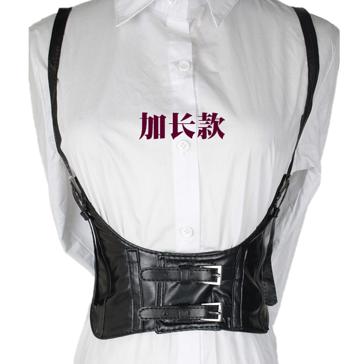 Picture of European and American Texture Strap Belt Women's Outer Shirt Decoration Performance Clothing Matching Vest with Elastcoat and Waist Seal for Foreign Trade