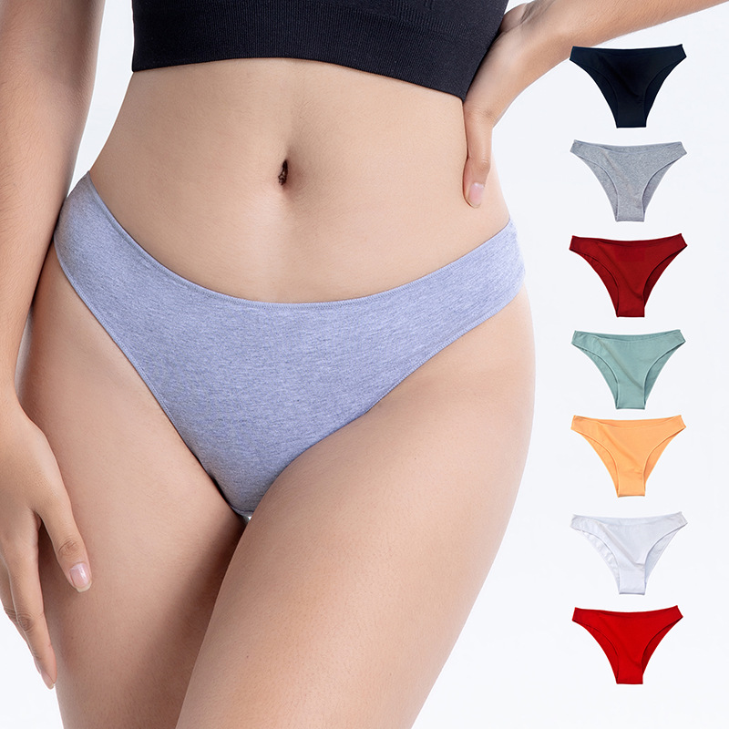Picture of Cross-border women's underwear sexy half hip low waist plus size underwear cotton women's foreign trade woman panties