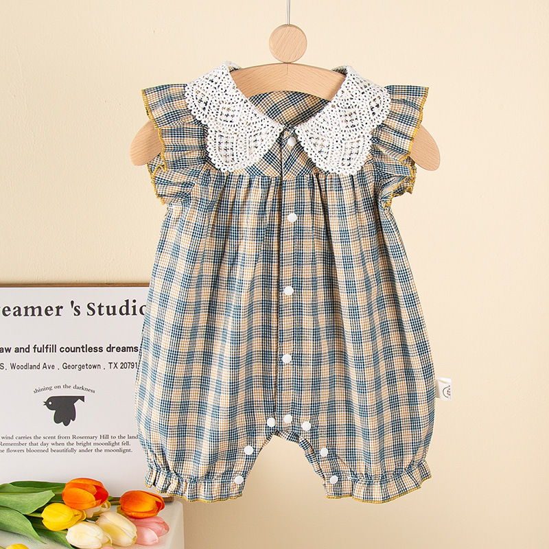 Picture of New Starting Point Clothing Baby Summer Wear Thin Body Clothes Baby Girl's Foreign-style Bag Fart Clothes Children's Summer Princess Ha-ha Clothes