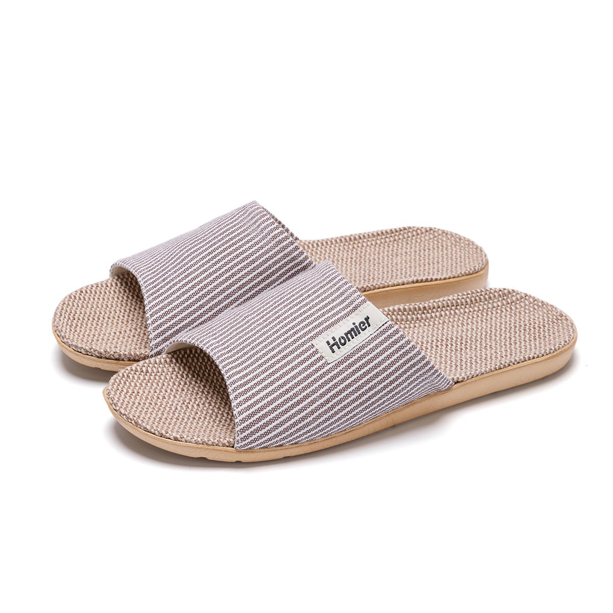 Picture of Linen Slippers for Men for Outer Wear All Year Round 2025 New Breathable Sweat-Absorbent Silent Non-Slip Cotton and Linen Slippers for Women