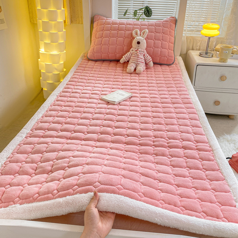 Picture of Class A maternal and infant grade milk velvet mattress autumn and winter foldable washing anti-static student dormitory bed single double soft
