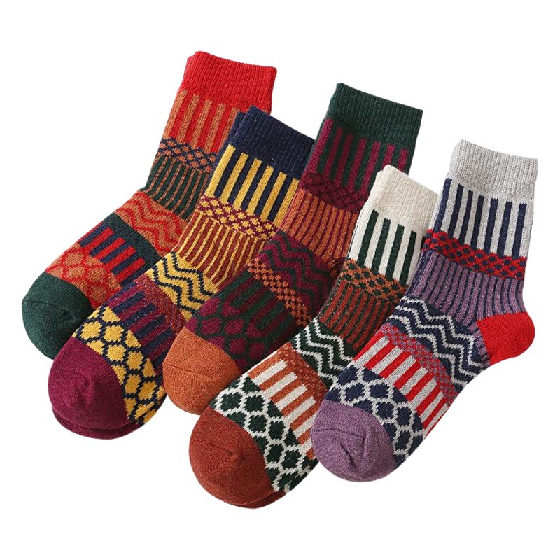 Factory wholesale autumn and winter thick warm rabbit wool socks foreign trade cross-border fashion Joker short vertical towel socks women