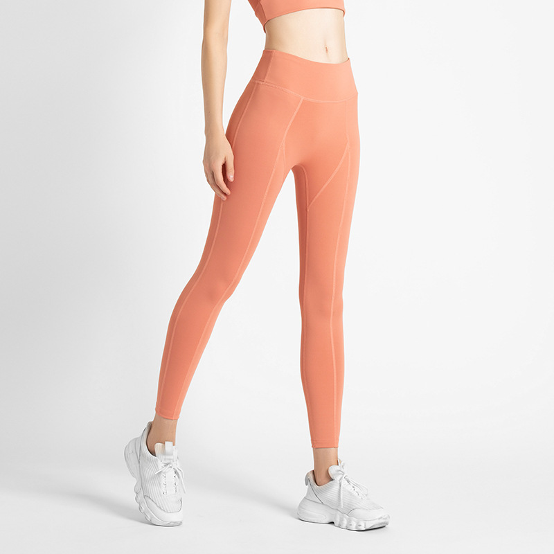 Picture of Juyitang Mesh Side Pocket Sports Fitness Long Pants Running Elastic High-Waist Hip-Lifting Yoga Pants Women Thin Style