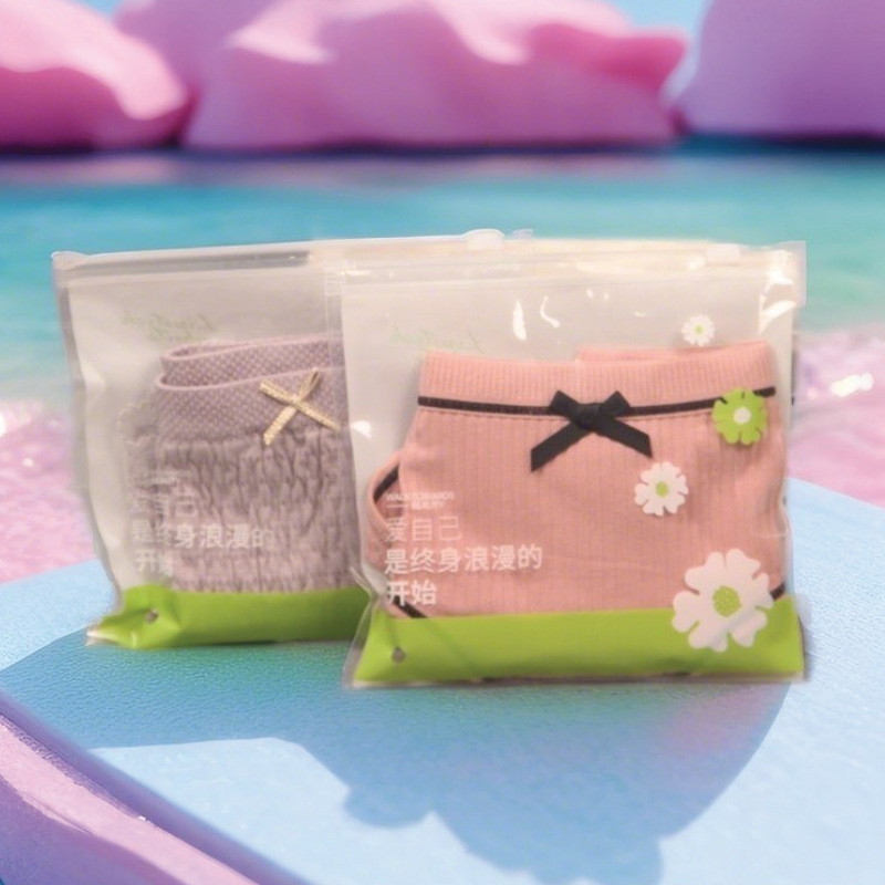 Ladies panties packaging bag ice silk boxer triangle inner pants bag cotton socks stockings pantyhose transparent bag in stock wholesale