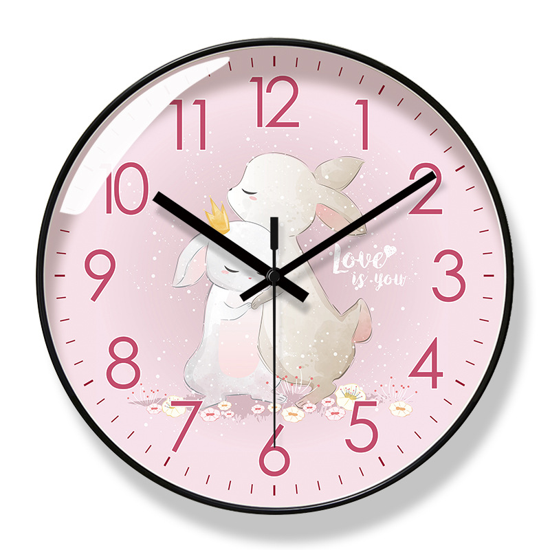 IPRA 6166 simple cartoon wall clock living room clock fashionable new simple clock mute scanning quartz clock