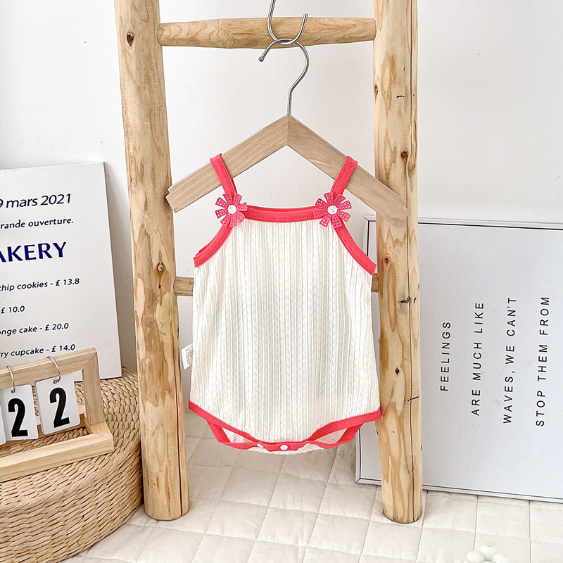 Summer New Baby Girl Flower Sling Hakka Fresh and Cute Thin Breathable Cute Princess Hakka Climbing Clothes