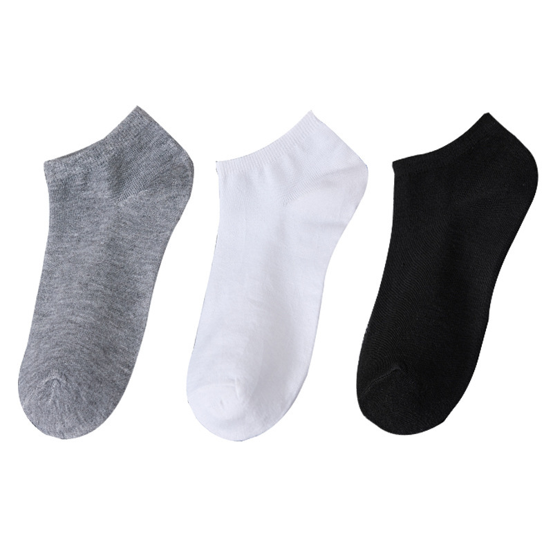 Picture of Socks Men's Socks Sweat-Absorbent Short Summer Thin Low-Cut Shallow Mouth Invisible Versatile Black and White Gray Boat Socks Wholesale