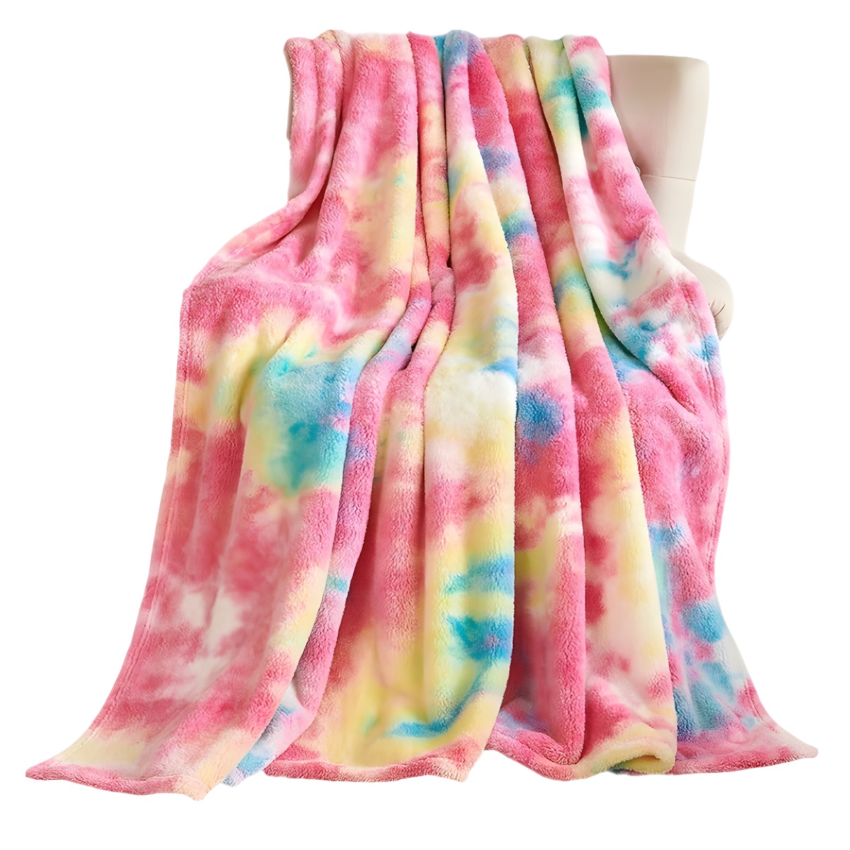 New Tie-dyed Arctic Fleece Air Conditioning Blanket Cross-border Office Sofa Cover Blanket Gift Blanket Long Wool Nap Blanket