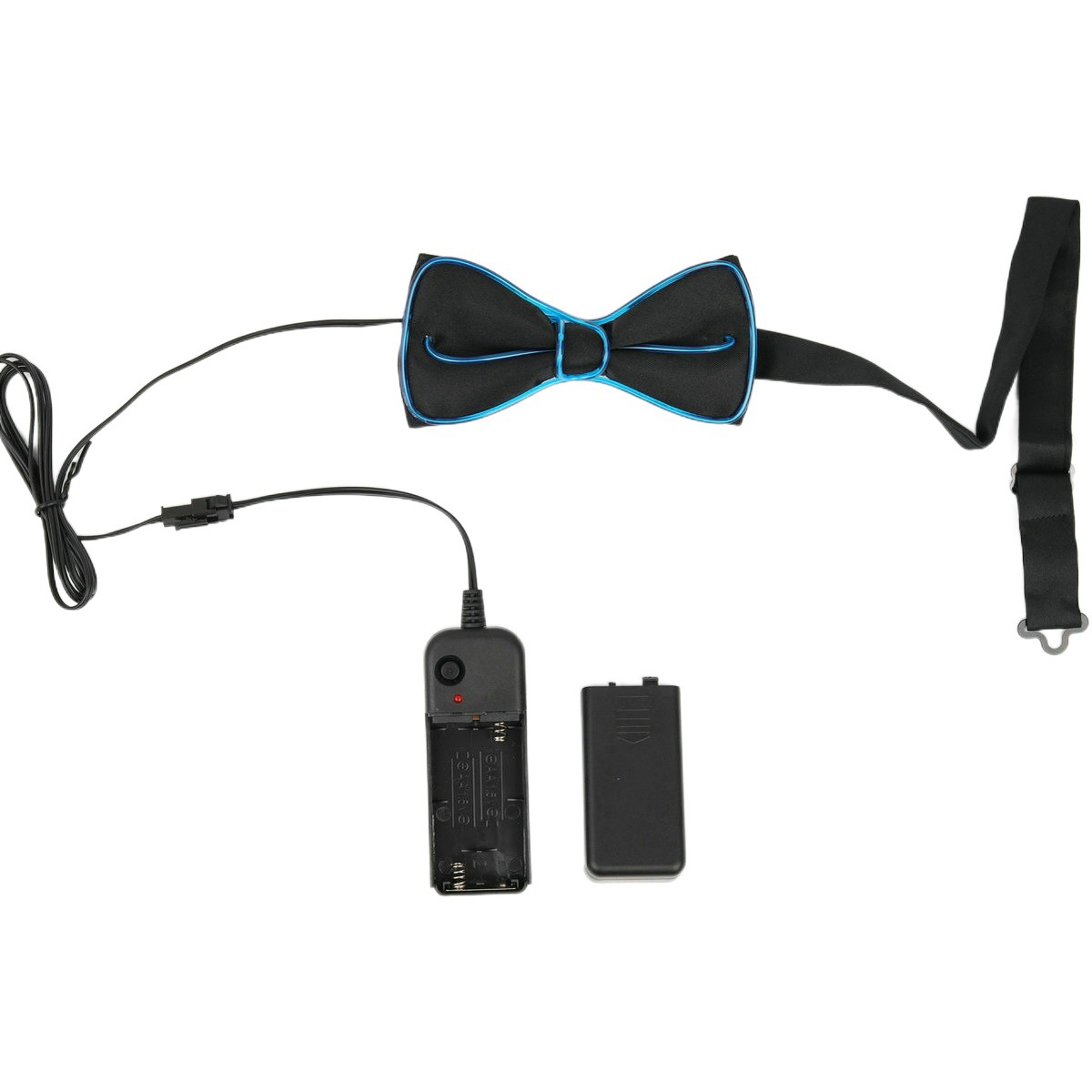 Cross-border European and American in stock LED luminous bow tie masquerade creative bar props night disco party manufacturers