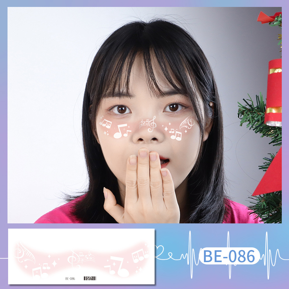 Picture of Ricklon New Cute Sweetheart Girl Makeup Tattoo Face Sticker Christmas Photo Lasting Strawberry Blush Sticker