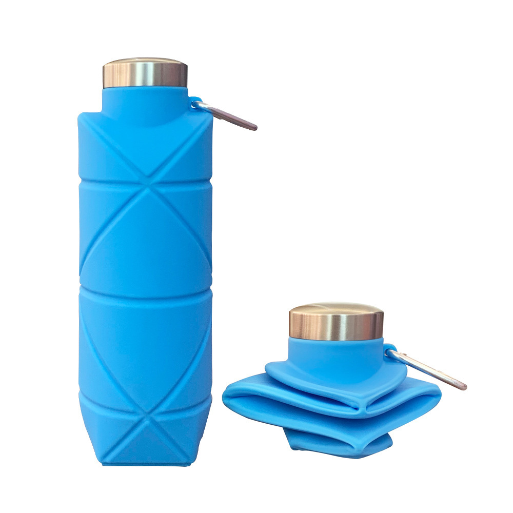 Picture of Platinum Silicone Diamond Folding Cup 700ml Outdoor Sports water bottle Cross Border Pocket Portable Kettle