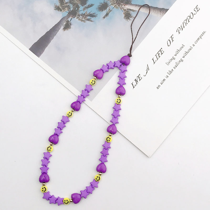 Picture of New soft pottery fruit series mobile phone chain diy mobile phone case acrylic five-pointed star mobile phone chain collection trend