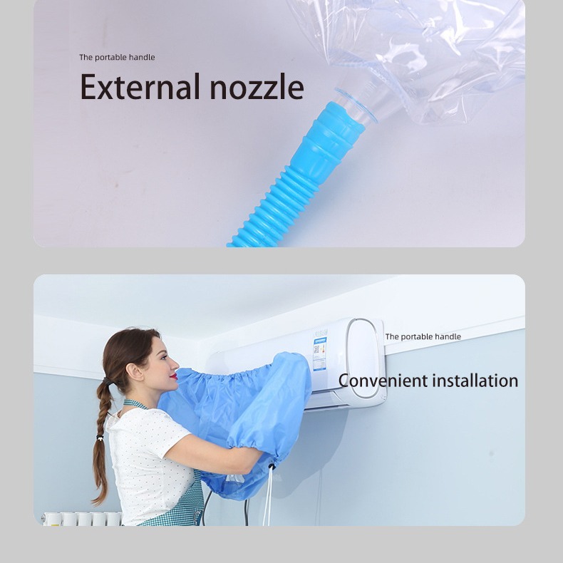 Picture of Cleaning the air conditioning cover and connecting the water bag General-purpose special hanging type internal machine suit Cleaning and washing the air conditioning tool complete set of artifact