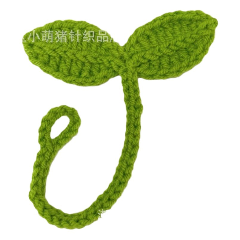 Finished handmade wool crochet double leaf garment accessories DIY garment accessories wholesale