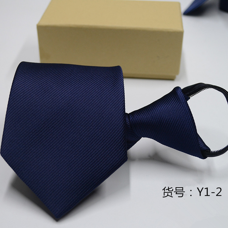 Picture of Men's Easy-To-Pull Casual Zipper Tie New Korean Style Professional Formal Wear Convenient Lazy Tie Ready for Sale