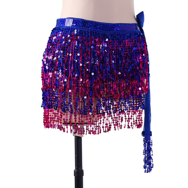 Picture of New belly dance beads waist chain 4 sequins hip towel tassel waist belt dance performance can be a generation of hair