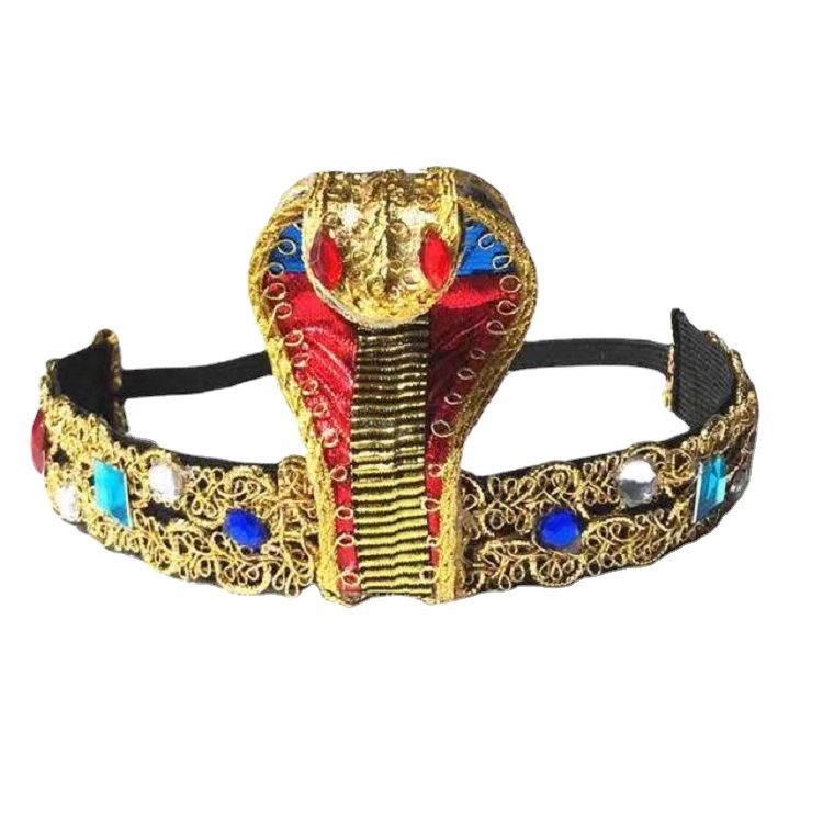 Picture of COSPLAY Halloween Golden Cleopatra Serpentine Headwear Treasure Queen Jewel Headwear Prom Dress Up Props